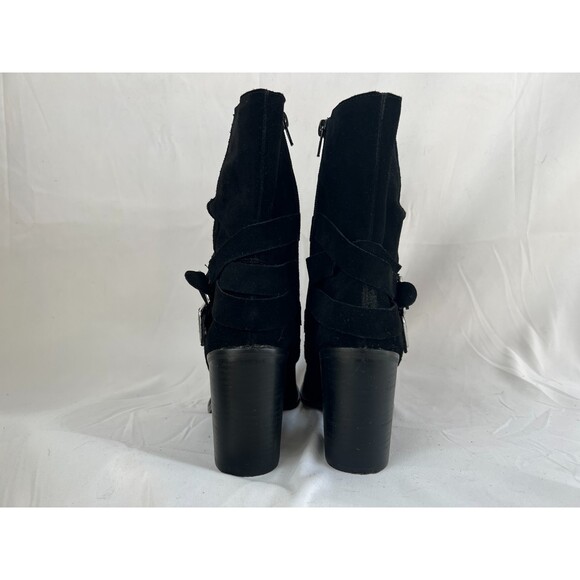 Chelsea and Violet Black Leather Heel "Vicki" Ankle/Sock Boots 6.5 - Picture 5 of 9